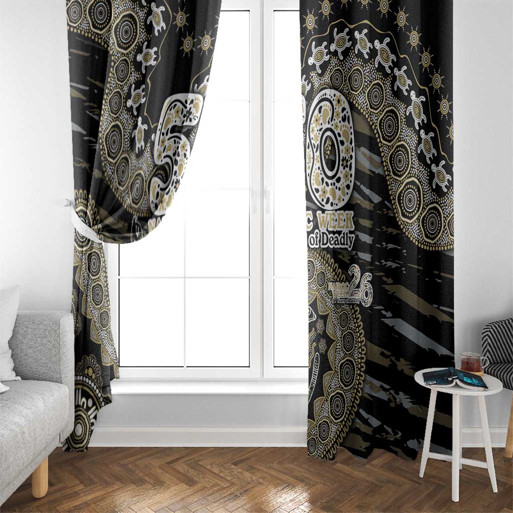 Collingwood Magpies NAIDOC Week 2026 Window Curtain Australian Aboriginal Dot Art Dreamtime Pattern Style