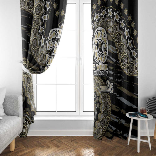Collingwood Magpies NAIDOC Week 2026 Window Curtain Australian Aboriginal Dot Art Dreamtime Pattern Style