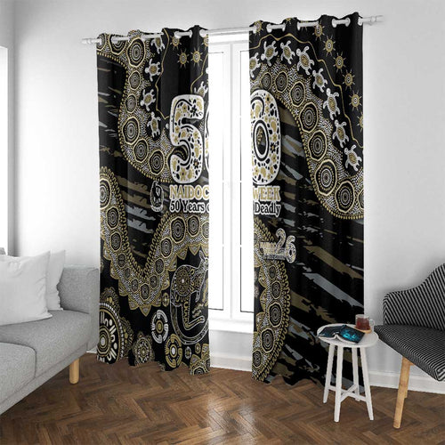 Collingwood Magpies NAIDOC Week 2026 Window Curtain Australian Aboriginal Dot Art Dreamtime Pattern Style