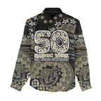 Collingwood Magpies NAIDOC Week 2026 Women Casual Shirt Australian Aboriginal Dot Art Dreamtime Pattern Style