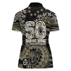 Collingwood Magpies NAIDOC Week 2026 Women Polo Shirt Australian Aboriginal Dot Art Dreamtime Pattern Style