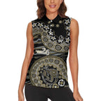 Collingwood Magpies NAIDOC Week 2026 Women Sleeveless Polo Shirt Australian Aboriginal Dot Art Dreamtime Pattern Style