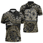 Collingwood Magpies NAIDOC Week 2026 Zipper Polo Shirt Australian Aboriginal Dot Art Dreamtime Pattern Style