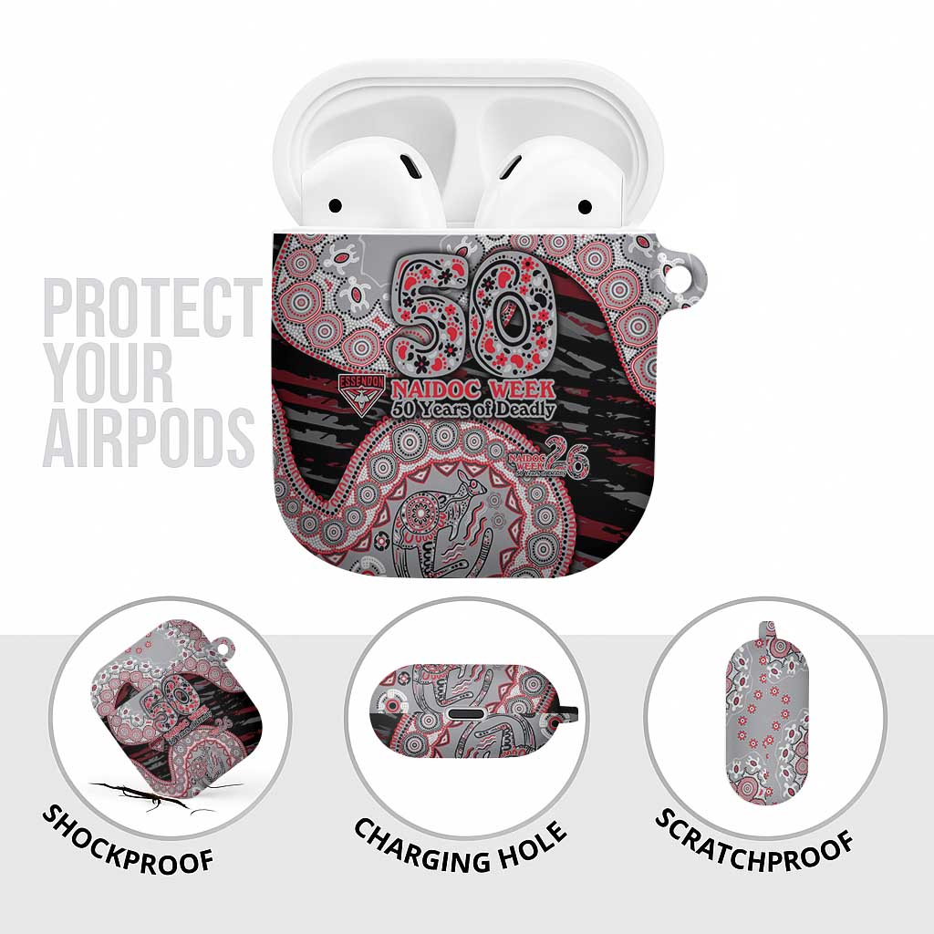 Essendon Bombers NAIDOC Week 2026 AirPods Case Australian Aboriginal Dot Art Dreamtime Pattern Style