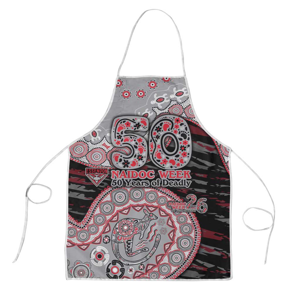 Essendon Bombers NAIDOC Week 2026 Apron Australian Aboriginal Dot Art Dreamtime Pattern Style