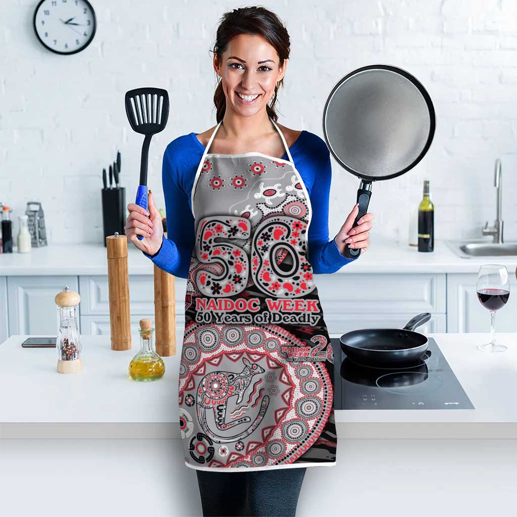 Essendon Bombers NAIDOC Week 2026 Apron Australian Aboriginal Dot Art Dreamtime Pattern Style