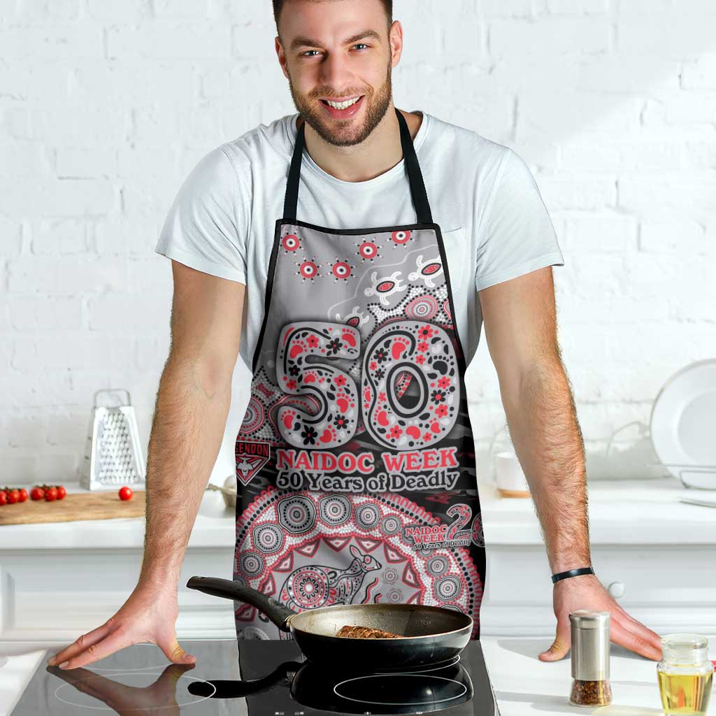 Essendon Bombers NAIDOC Week 2026 Apron Australian Aboriginal Dot Art Dreamtime Pattern Style