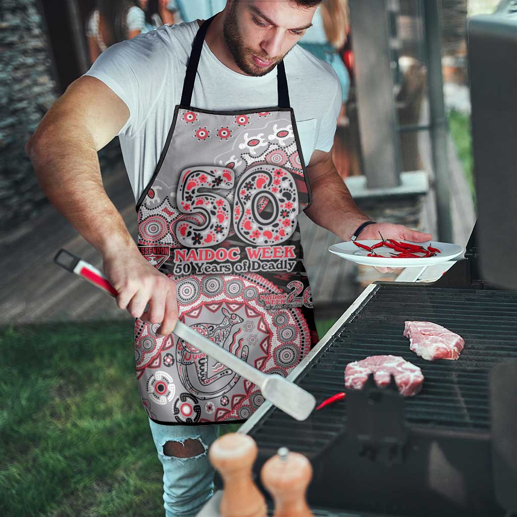 Essendon Bombers NAIDOC Week 2026 Apron Australian Aboriginal Dot Art Dreamtime Pattern Style
