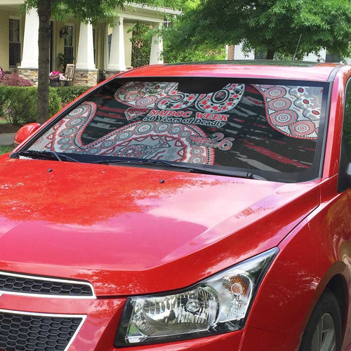 Essendon Bombers NAIDOC Week 2026 Auto Sun Shade Australian Aboriginal Dot Art Dreamtime Pattern Style