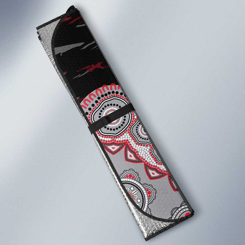 Essendon Bombers NAIDOC Week 2026 Auto Sun Shade Australian Aboriginal Dot Art Dreamtime Pattern Style