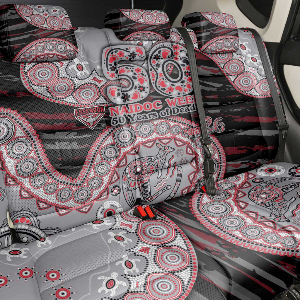 Essendon Bombers NAIDOC Week 2026 Back Car Seat Cover Australian Aboriginal Dot Art Dreamtime Pattern Style