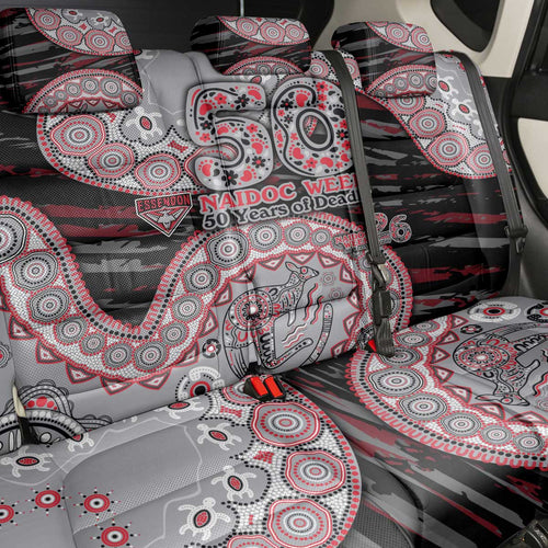 Essendon Bombers NAIDOC Week 2026 Back Car Seat Cover Australian Aboriginal Dot Art Dreamtime Pattern Style
