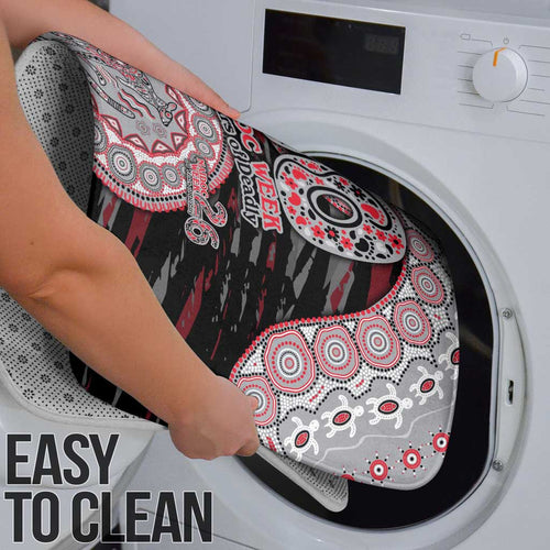 Essendon Bombers NAIDOC Week 2026 Bathroom Set Australian Aboriginal Dot Art Dreamtime Pattern Style