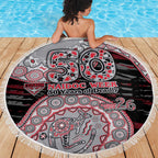Essendon Bombers NAIDOC Week 2026 Beach Blanket Australian Aboriginal Dot Art Dreamtime Pattern Style