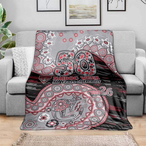 Essendon Bombers NAIDOC Week 2026 Blanket Australian Aboriginal Dot Art Dreamtime Pattern Style