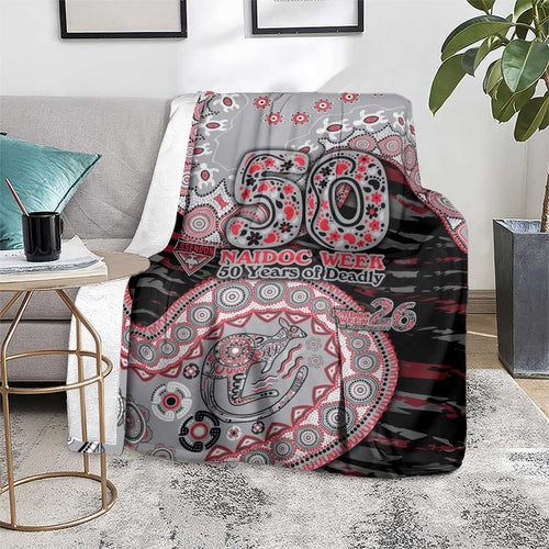 Essendon Bombers NAIDOC Week 2026 Blanket Australian Aboriginal Dot Art Dreamtime Pattern Style