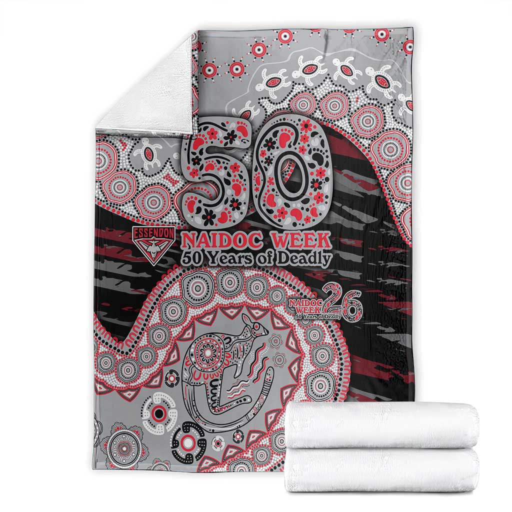 Essendon Bombers NAIDOC Week 2026 Blanket Australian Aboriginal Dot Art Dreamtime Pattern Style