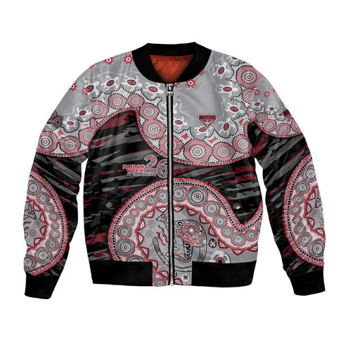 Essendon Bombers NAIDOC Week 2026 Bomber Jacket Australian Aboriginal Dot Art Dreamtime Pattern Style