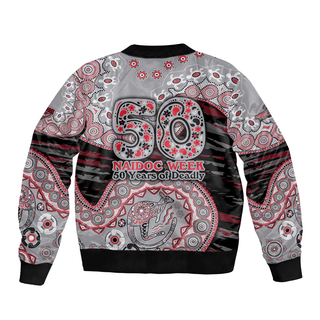Essendon Bombers NAIDOC Week 2026 Bomber Jacket Australian Aboriginal Dot Art Dreamtime Pattern Style