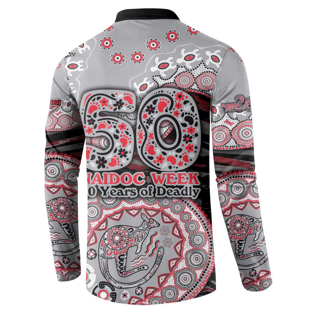 Essendon Bombers NAIDOC Week 2026 Button Sweatshirt Australian Aboriginal Dot Art Dreamtime Pattern Style