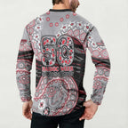 Essendon Bombers NAIDOC Week 2026 Button Sweatshirt Australian Aboriginal Dot Art Dreamtime Pattern Style