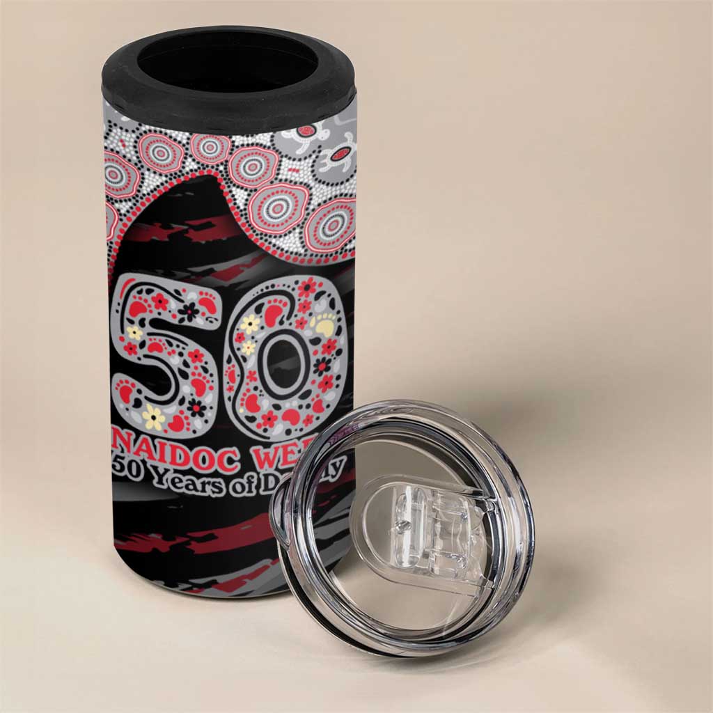 Essendon Bombers NAIDOC Week 2026 4 in 1 Can Cooler Tumbler Australian Aboriginal Dot Art Dreamtime Pattern Style