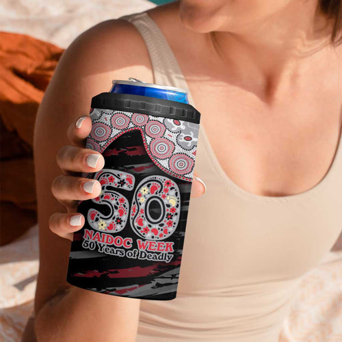 Essendon Bombers NAIDOC Week 2026 4 in 1 Can Cooler Tumbler Australian Aboriginal Dot Art Dreamtime Pattern Style