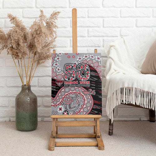 Essendon Bombers NAIDOC Week 2026 Canvas Wall Art Australian Aboriginal Dot Art Dreamtime Pattern Style