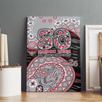 Essendon Bombers NAIDOC Week 2026 Canvas Wall Art Australian Aboriginal Dot Art Dreamtime Pattern Style