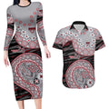 Essendon Bombers NAIDOC Week 2026 Couples Matching Long Sleeve Bodycon Dress and Hawaiian Shirt Australian Aboriginal Dot Art Dreamtime Pattern Style