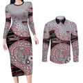Essendon Bombers NAIDOC Week 2026 Couples Matching Long Sleeve Bodycon Dress and Long Sleeve Button Shirt Australian Aboriginal Dot Art Dreamtime Pattern Style
