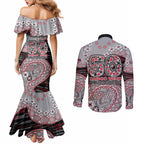 Essendon Bombers NAIDOC Week 2026 Couples Matching Mermaid Dress and Long Sleeve Button Shirt Australian Aboriginal Dot Art Dreamtime Pattern Style