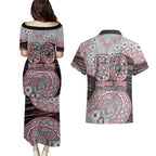 Essendon Bombers NAIDOC Week 2026 Couples Matching Puletasi and Hawaiian Shirt Australian Aboriginal Dot Art Dreamtime Pattern Style