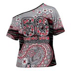 Essendon Bombers NAIDOC Week 2026 Cross Shoulder Shirt Australian Aboriginal Dot Art Dreamtime Pattern Style