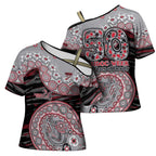 Essendon Bombers NAIDOC Week 2026 Cross Shoulder Shirt Australian Aboriginal Dot Art Dreamtime Pattern Style