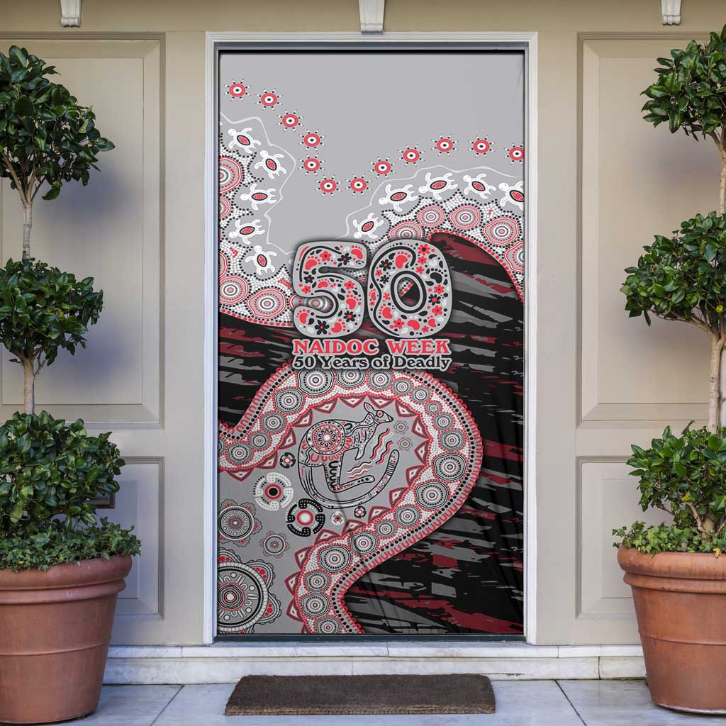 Essendon Bombers NAIDOC Week 2026 Door Cover Australian Aboriginal Dot Art Dreamtime Pattern Style