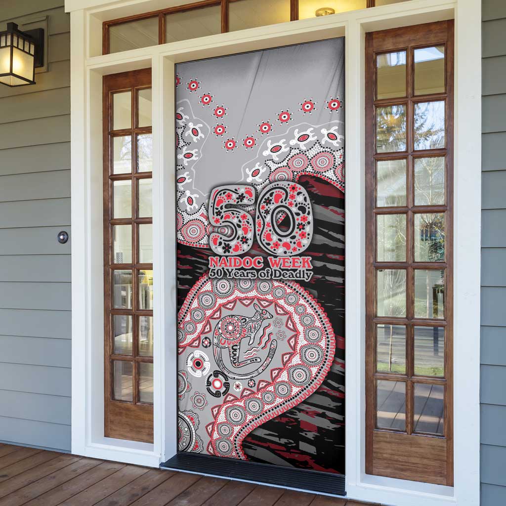 Essendon Bombers NAIDOC Week 2026 Door Cover Australian Aboriginal Dot Art Dreamtime Pattern Style