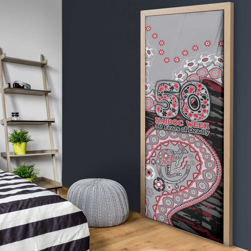 Essendon Bombers NAIDOC Week 2026 Door Cover Australian Aboriginal Dot Art Dreamtime Pattern Style