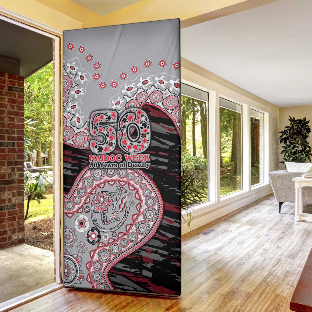 Essendon Bombers NAIDOC Week 2026 Door Cover Australian Aboriginal Dot Art Dreamtime Pattern Style