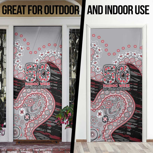 Essendon Bombers NAIDOC Week 2026 Door Cover Australian Aboriginal Dot Art Dreamtime Pattern Style