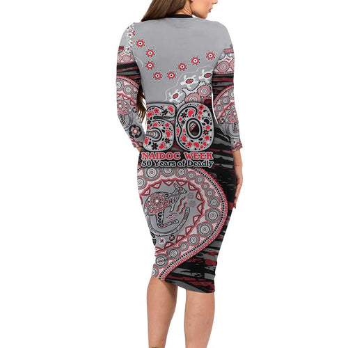 Essendon Bombers NAIDOC Week 2026 Family Matching Long Sleeve Bodycon Dress and Hawaiian Shirt Australian Aboriginal Dot Art Dreamtime Pattern Style