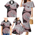 Essendon Bombers NAIDOC Week 2026 Family Matching Mermaid Dress and Hawaiian Shirt Australian Aboriginal Dot Art Dreamtime Pattern Style