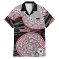 Essendon Bombers NAIDOC Week 2026 Family Matching Off The Shoulder Long Sleeve Dress and Hawaiian Shirt Australian Aboriginal Dot Art Dreamtime Pattern Style
