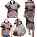 Essendon Bombers NAIDOC Week 2026 Family Matching Puletasi and Hawaiian Shirt Australian Aboriginal Dot Art Dreamtime Pattern Style