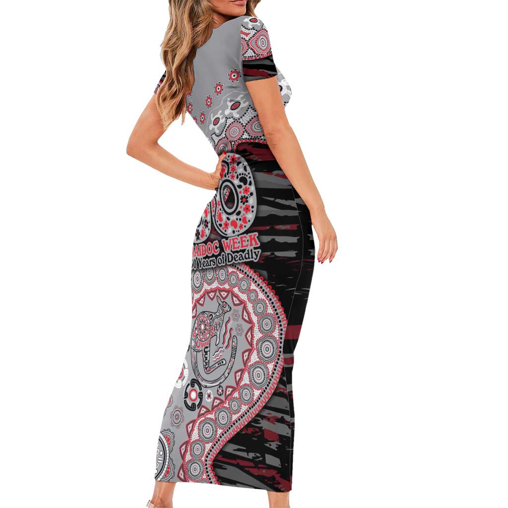 Essendon Bombers NAIDOC Week 2026 Family Matching Short Sleeve Bodycon Dress and Hawaiian Shirt Australian Aboriginal Dot Art Dreamtime Pattern Style