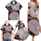 Essendon Bombers NAIDOC Week 2026 Family Matching Summer Maxi Dress and Hawaiian Shirt Australian Aboriginal Dot Art Dreamtime Pattern Style