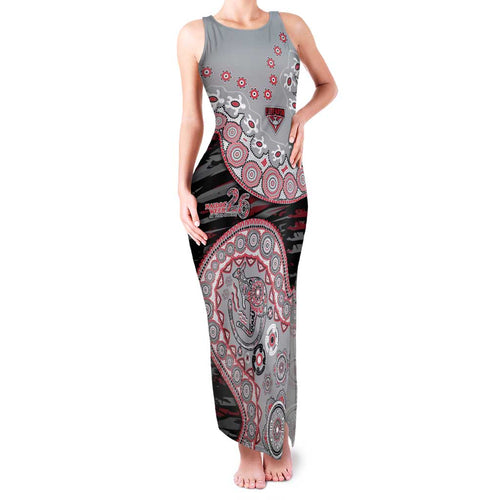 Essendon Bombers NAIDOC Week 2026 Family Matching Tank Maxi Dress and Hawaiian Shirt Australian Aboriginal Dot Art Dreamtime Pattern Style