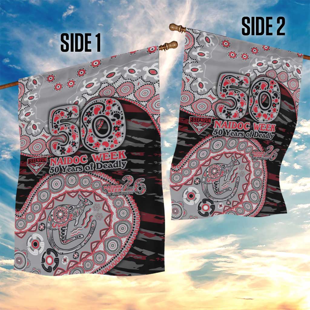 Essendon Bombers NAIDOC Week 2026 Garden Flag Australian Aboriginal Dot Art Dreamtime Pattern Style