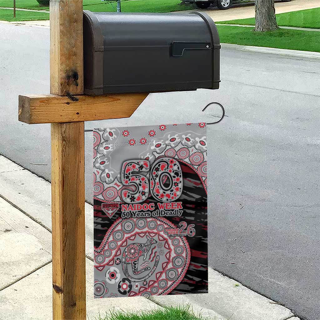 Essendon Bombers NAIDOC Week 2026 Garden Flag Australian Aboriginal Dot Art Dreamtime Pattern Style