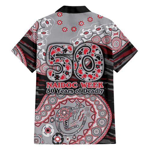 Essendon Bombers NAIDOC Week 2026 Hawaiian Shirt Australian Aboriginal Dot Art Dreamtime Pattern Style